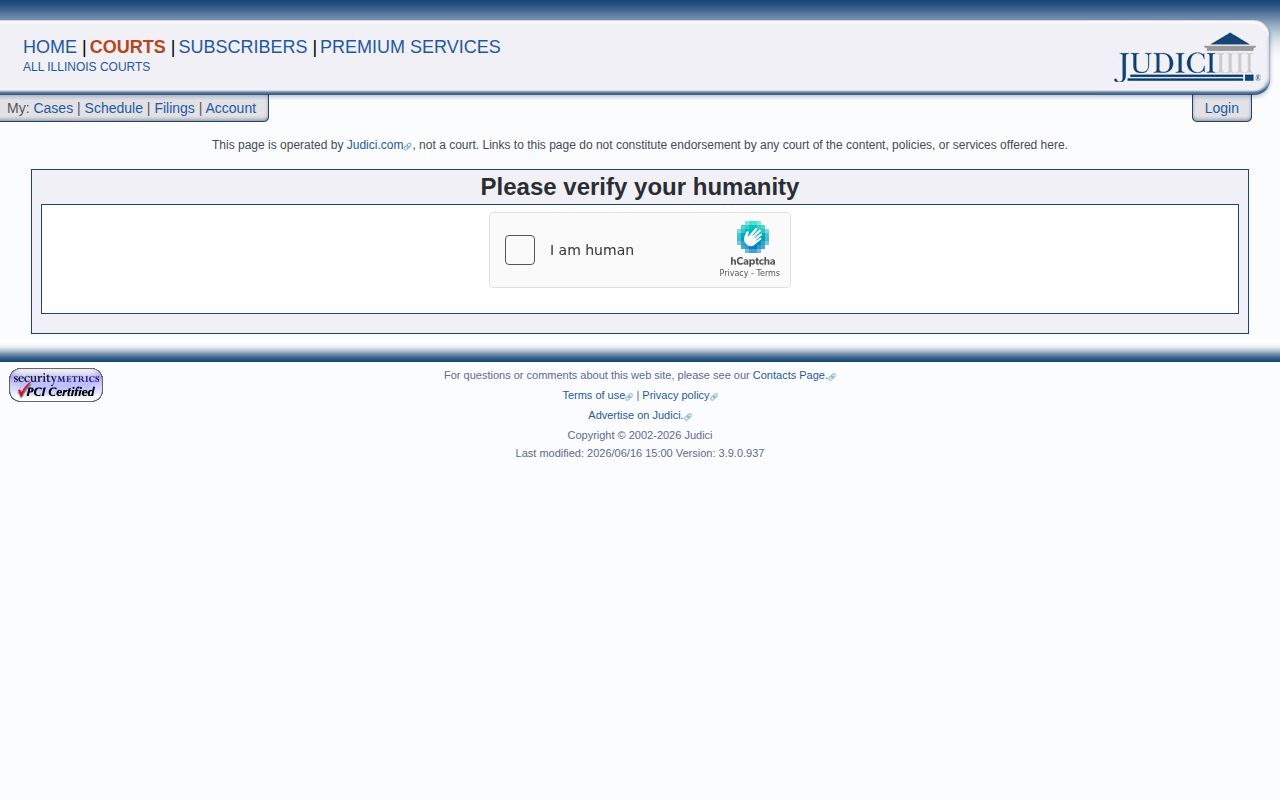 Clinton County Judici case-search interface for warrant and court-record research